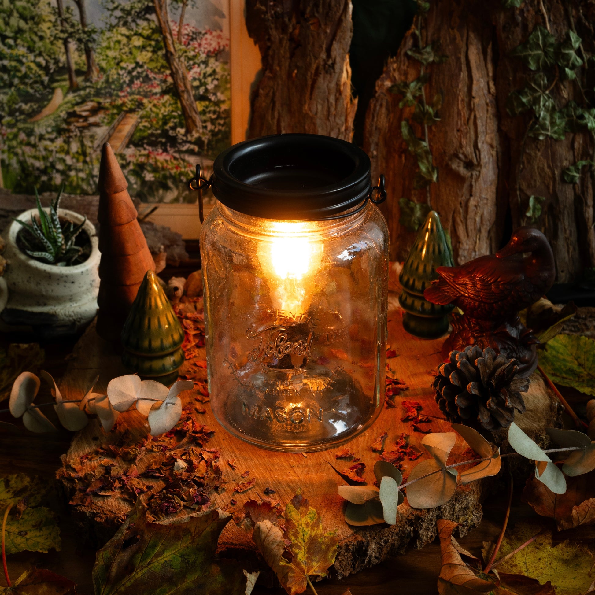 Glass Mason Jar Bulb Burner - Northern Soul Scents