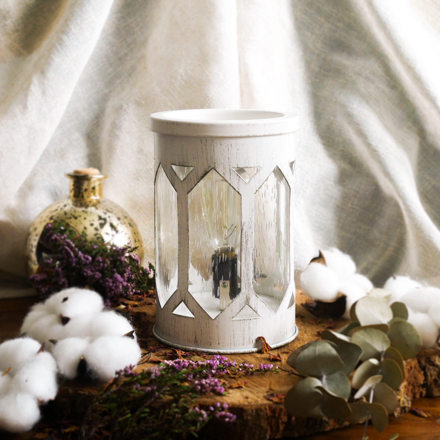 Vintage Edison Bulb Burner - White - Northern Soul Scents