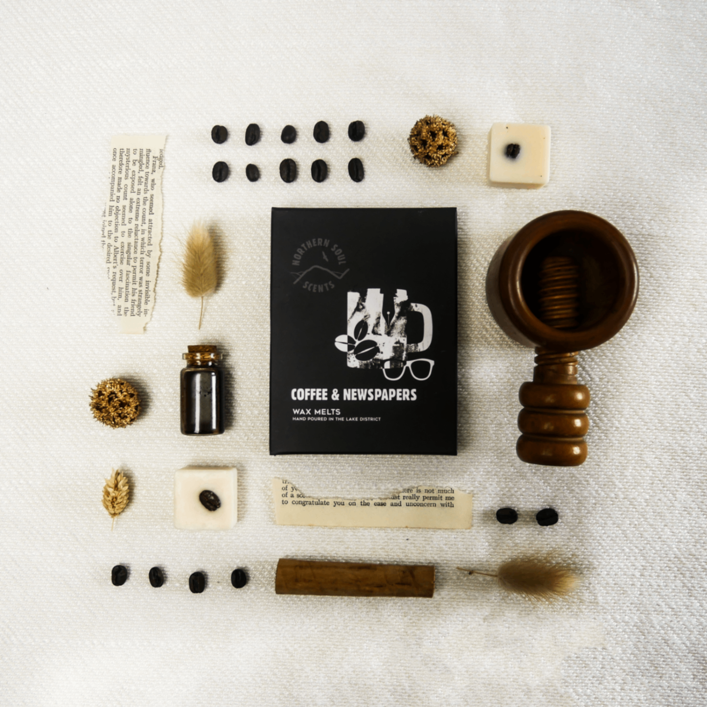 Coffee & Newspapers Wax Melts - Northern Soul Scents