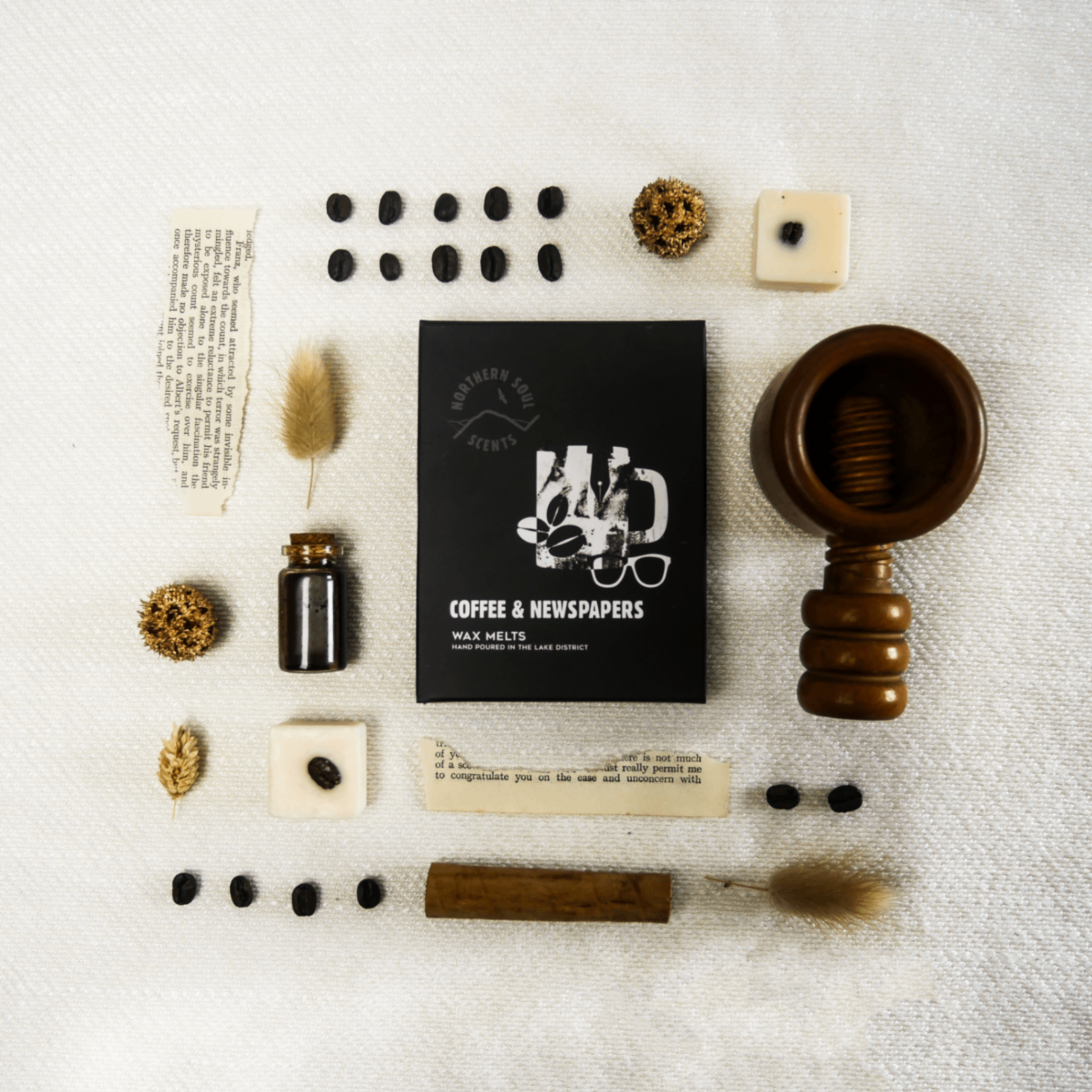 Coffee & Newspapers Wax Melts - Northern Soul Scents