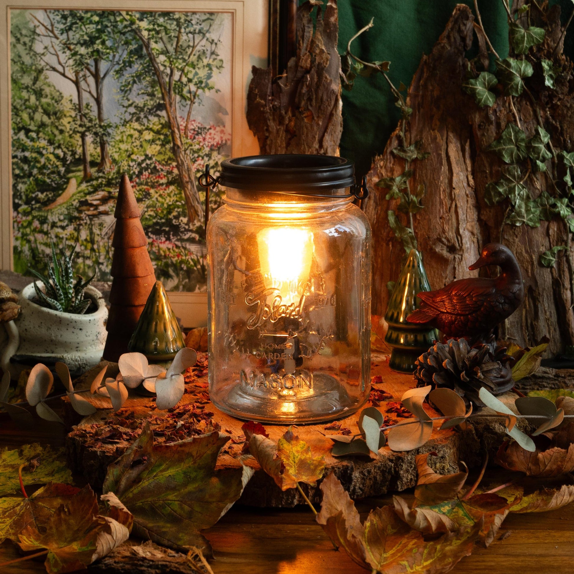 Glass Mason Jar Bulb Burner - Northern Soul Scents